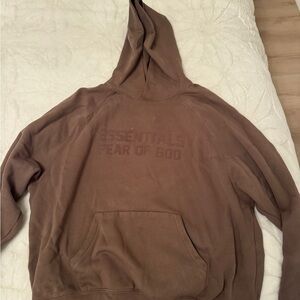 Essentials Fear of God Chocolate Brown Pullover Hoodie